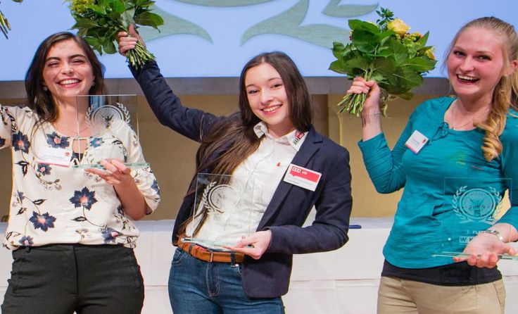 Die Top-Drei, von links: Anna Obereder, Sarah Plöchl, Elisabeth Mayr Foto: cityfoto/Pelzl