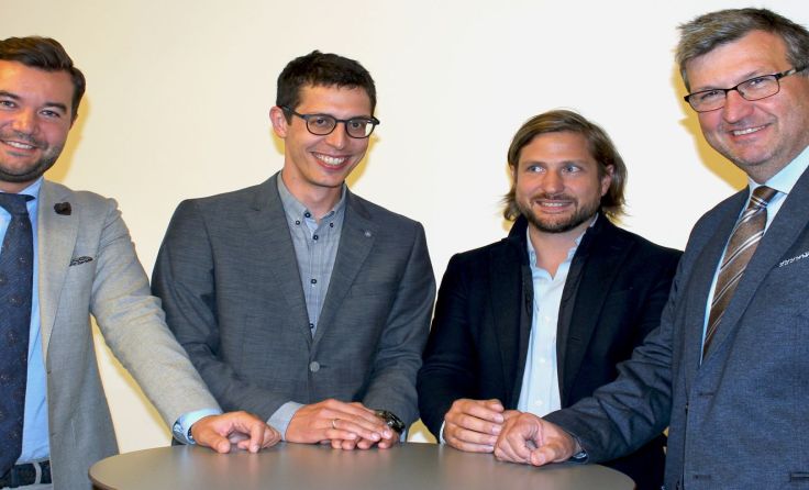 Von links: Alois Gruber, Johannes Behr-Kutsam, Martin Hartl und Peter Guttmann Foto: WKO/Pramberger