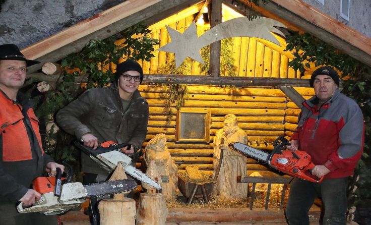Von links: Toni und Alex Pranzl sowie Cajetan Freisseis Foto: Moser