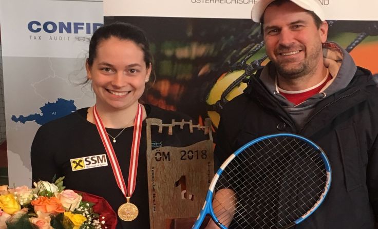 Nadja Ramskogler mit ihrem Trainer Willi Mandl