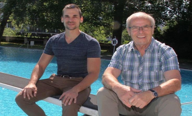 Bademeister Rene Kaiser (links) und Obmann Gerhard Bremm