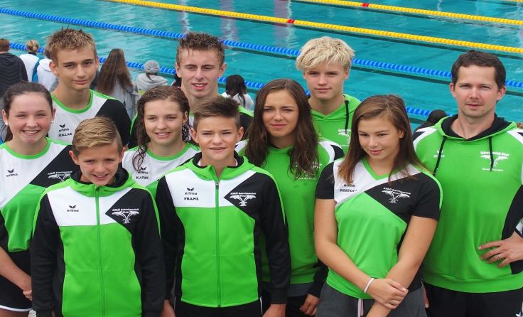 Das Steyrer Team rund um Trainer Nicolas Devigne Fotos: SCS
