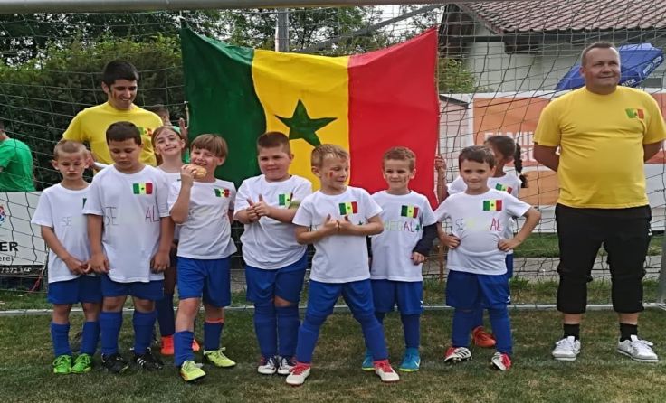 Die U8 bei der Familienbund-Kids-WM in Pichling als Team Senegal