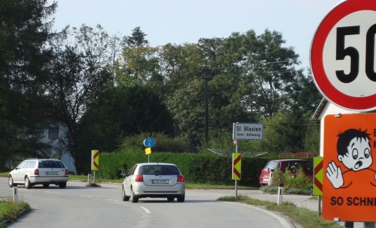 Die Ortseinfahrt von St. Blasien im Jahr 2009...