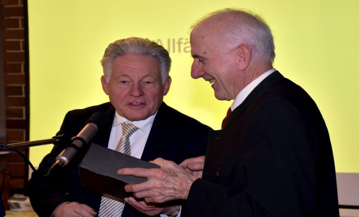 Seniorenbund-Landesobmann Josef Pühringer (links) und Hubert Schauer Foto: SB Schiedlberg