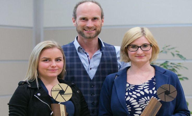 Von links: Alina Judy, Chef Stephan Rußkäfer und Marina Auer Foto: Cityfoto
