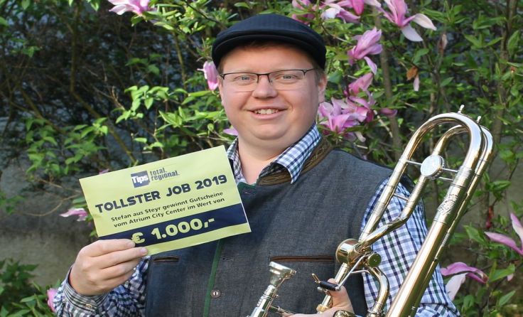 Beim Tips-Job-Voting gewann Stefan Kern Atrium-Gutscheine im Wert von 1.000 Euro. 