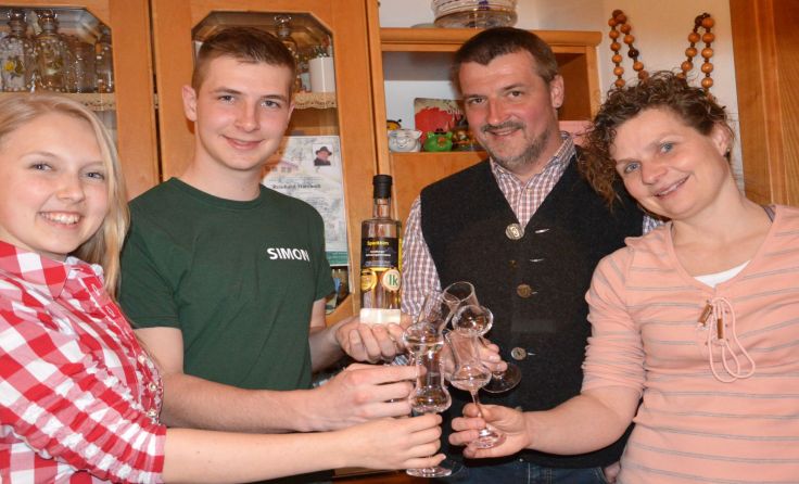 Von links: Katharina, Simon, Johannes und Michaela Geistberger Foto: Ulbrich
