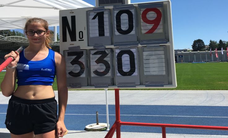Lisa Gruber wird Österreichische U18-Meisterin im Stabhochsprung. Foto: LAC Amateure