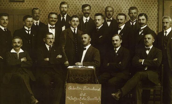 Der erste Betriebsrat der Österreichischen Waffenfabrik Gesellschaft Foto: ÖGB