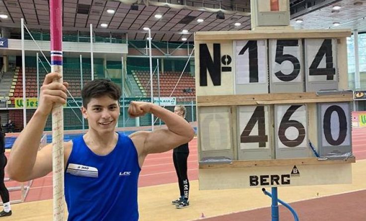4.60 Meter im Stabhochsprung – Leon Glavas wird Österreichischer U18-Meister. Foto: LAC Amateure