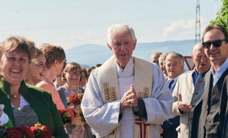 Josef Gföllner beim Fest der Jubelpaare im Vorjahr Foto: Pfarre Dietach