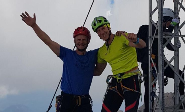 Reinhard Schirl (links) und Andreas Pröll am Dachstein (Foto: privat)