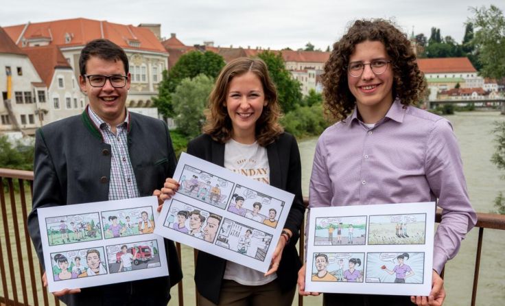 Von links: Michael Reindl, Claudia Plakolm und Felix Ehrenbrandtner (Foto: JVP)