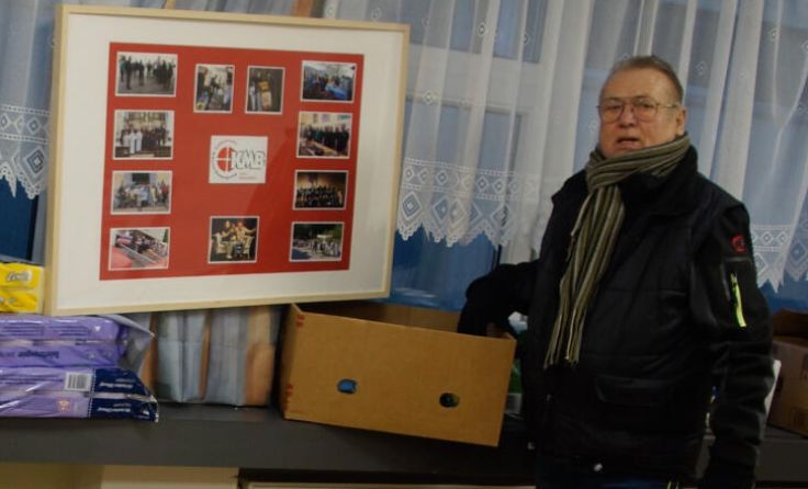 Toni Leitner organisierte den bereits zwölften Lebensmitteltransport. (Foto: HILU)