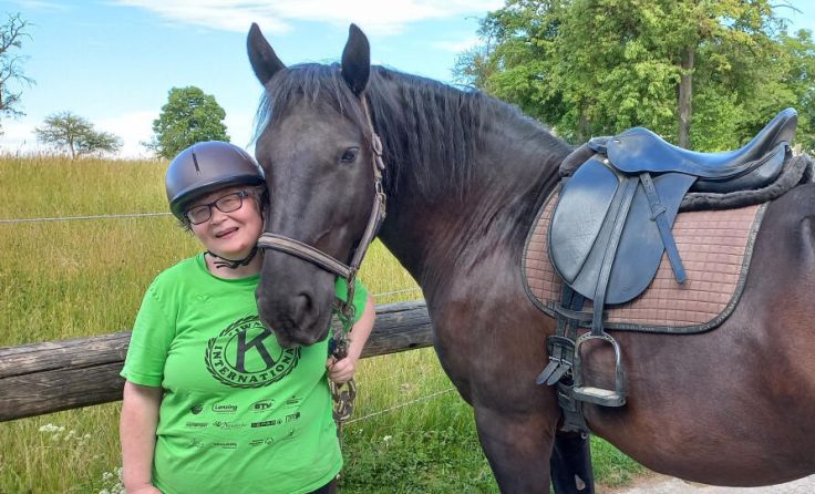 Inge Forster ist eine der vier Reiter der Lebenshilfe Steyr (Foto: Lebenshilfe OÖ)