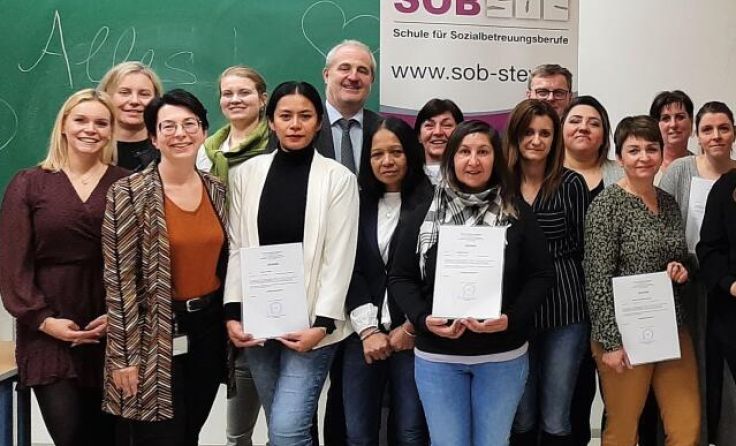 Die ersten Absolventen (Foto: SOB Steyr)