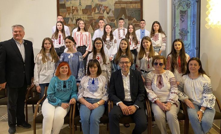 Die Delegation aus der Ukraine zu Gast im Steyrer Rathaus (Foto: Eva Pötzl)