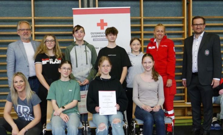 Leistungsabzeichen in Gold; MS Großraming (Foto: OÖRK)