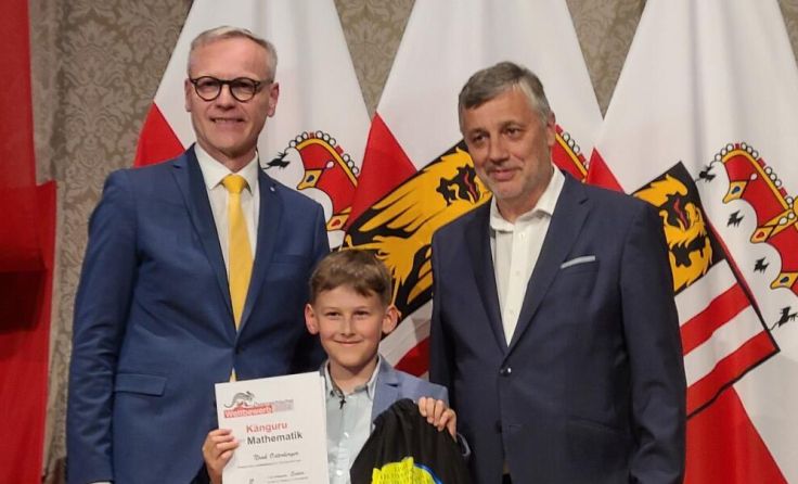 Noah Osterberger bei der Preisverleihung in Linz. (Foto: privat)