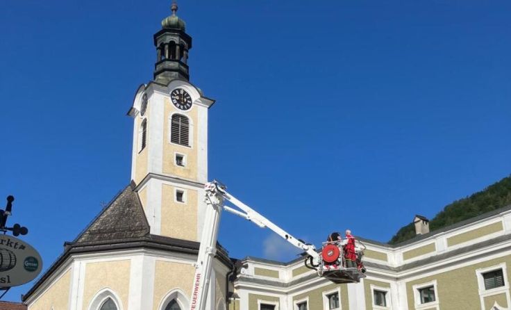 Die Uhr der Marktkapelle wurde repariert. (Foto: Ingrid Haas)