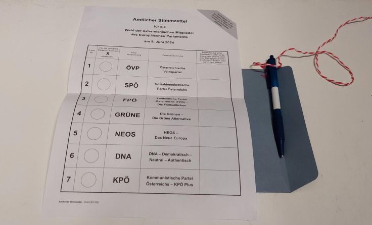 Sieben Listen standen in Österreich zur Wahl. (Foto: privat)