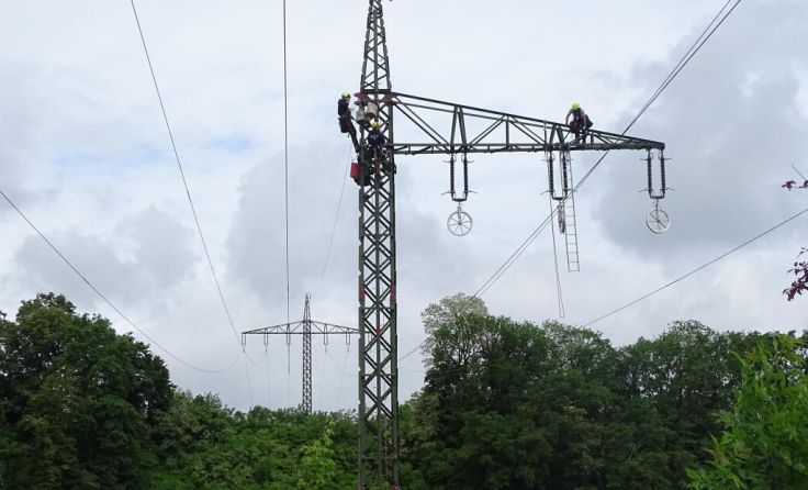 Die letzten Strommasten entlang der Trasse wurden erneuert. (Foto: Energie AG)
