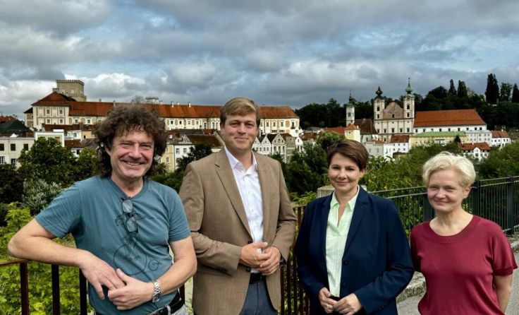 Von links: Kurt Prack, Stefan Kaineder, Dagmar Engl und Ruth Pohlhammer (Foto: Grüne OÖ)