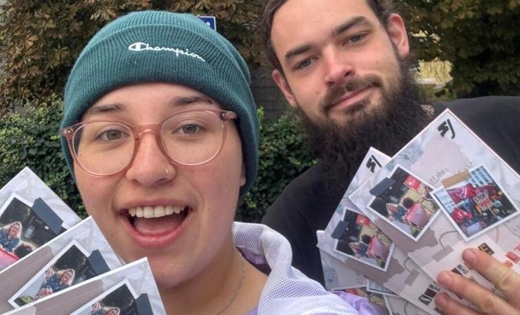 SJ und die Junge Generation verteilten Kalender. (Foto: privat)
