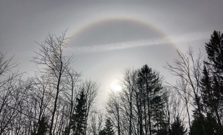 Halo-Erscheinung nahe der Schosser-Hütte (Foto: Martin Lumplecker)