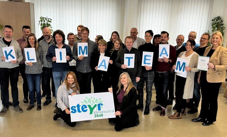 Das Klimateam Steyr mit Stadträtin Katrin Auer (rechts) (Foto: PlanSinn)