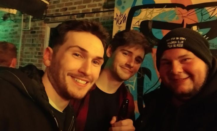 Herwig Pieslinger (rechts) verbrachte vier Monate in Liverpool. (Foto: privat)