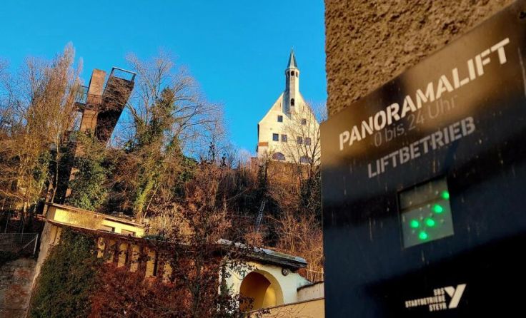 Der Panoramalift in Steyr ist von 23. Februar bis 4. März gesperrt. (Foto: rh)