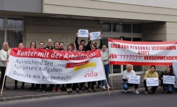 Streik vor dem Krankenhaus in Sierning