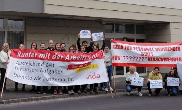 Streik vor dem Krankenhaus in Sierning. (Foto: ÖGB Steyr)