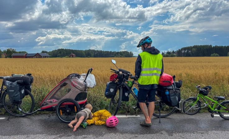 Familie Jauch am Weg zum Polarkreis. (Foto: privat)