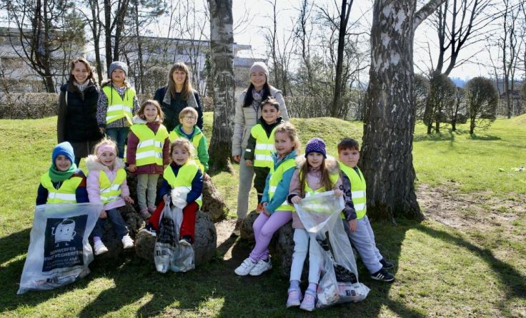 Eine Gruppe des Kindergartens Plenklberg sammelte im Vorjahr fleißig Abfälle. (Foto: Klaus Mader)