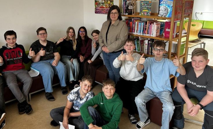 Schüler der MS Bad Hall interviewten Daniela Renezeder. (Foto: privat)