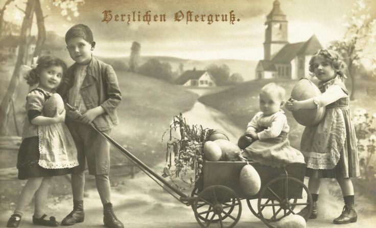 Die Osterkarte stammt aus dem Jahr 1911. (Foto: Repro: Gerhard Hütmeyer)