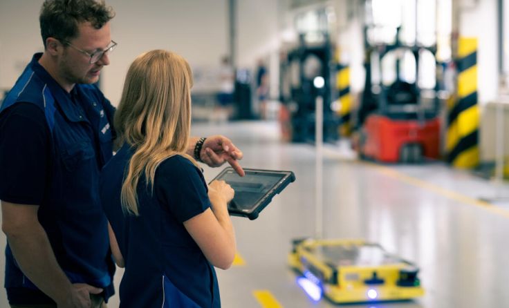 Autonome Flurförderfahrzeuge im BMW Werk Steyr. (Foto: BMW Group Werk Steyr)