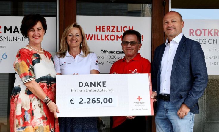 Von links: Anita Wolf, Monika Felbermayr, Herbert Schmidler und Andreas Gegenleitner (Foto: ÖRK)