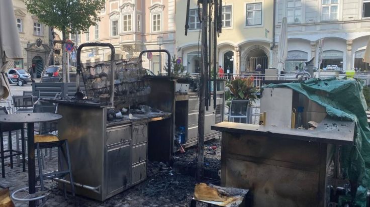 Gastgarten in Steyr abgebrannt: 30.000 Euro Schaden