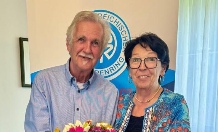 Arno Thummerer mit Seniorenring-Landesobfrau Anneliese Hoppenberger (Foto: FPÖ Steyr)
