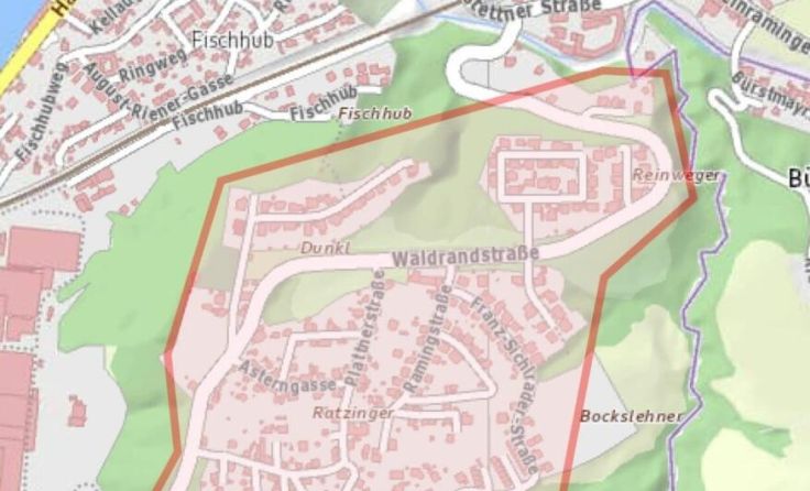 Das betroffene Gebiet (Foto: Magistrat Steyr)
