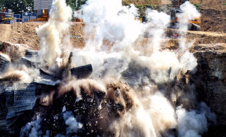 Die erste Sprengung fand im August statt. (Foto: Weihbold)