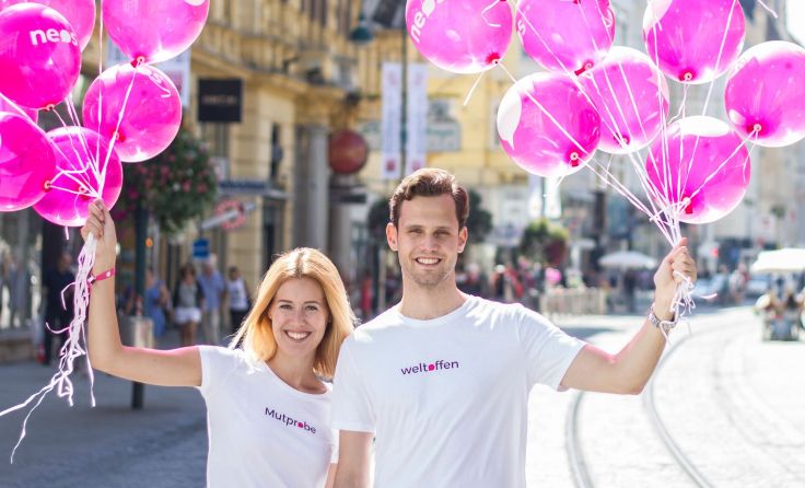 Claudia Gamon und Felix Eypeltauer (beide NEOS) Foto: NEOS