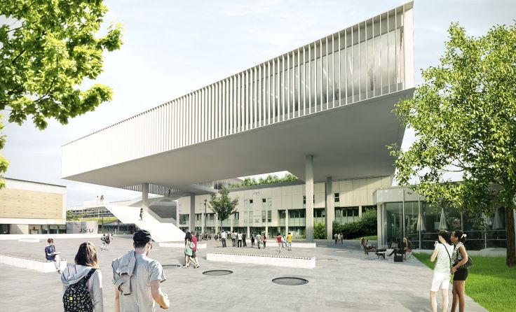 Visualisierung Bibliothek. Renderings: RIEPL RIEPL ARCHITEKTEN ZT GMBH