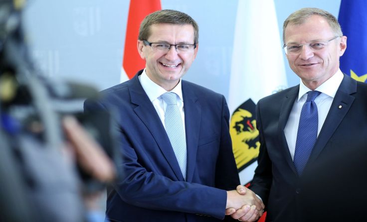 Markus Achleitner, Thomas Stelzer. Fotos: Weihbold