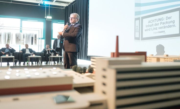 2017: Präsentation der Projektunterlagen zum NeuBau 3 der Tabakfabrik Linz