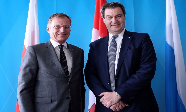 Landeshauptmann Stelzer und Ministerpräsident Söder. Foto: Land OÖ/Sabrina Liedl